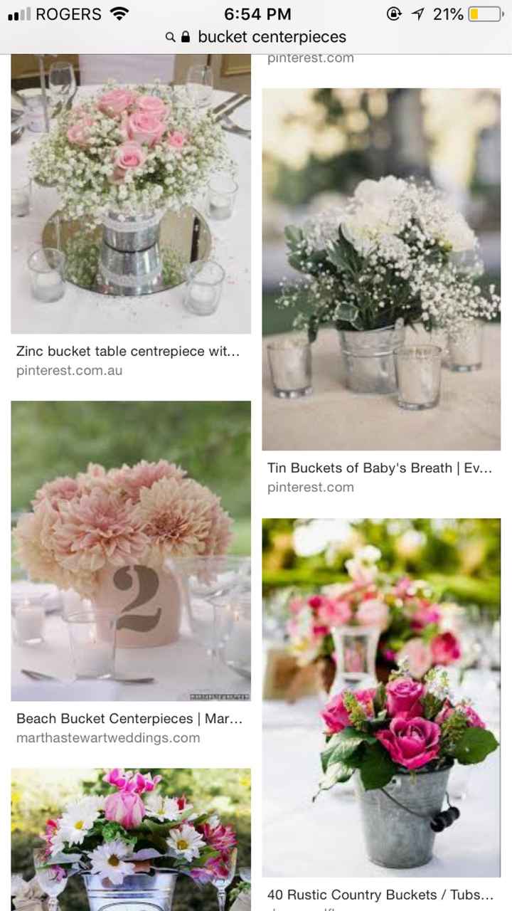 What containers are you using for your centerpieces? - 1