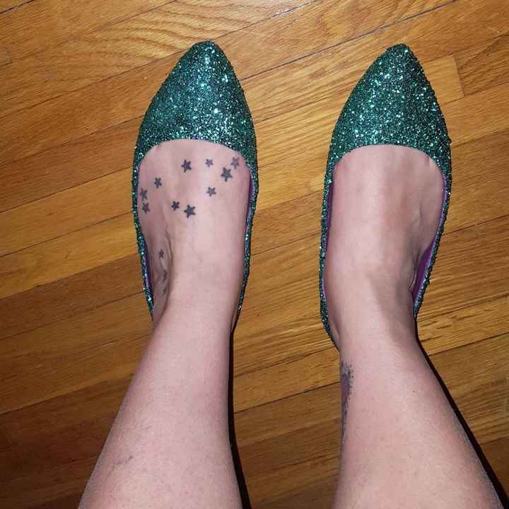I wanted teal, glittery, flat shoes to wear.... couldn't find them... so i made them!