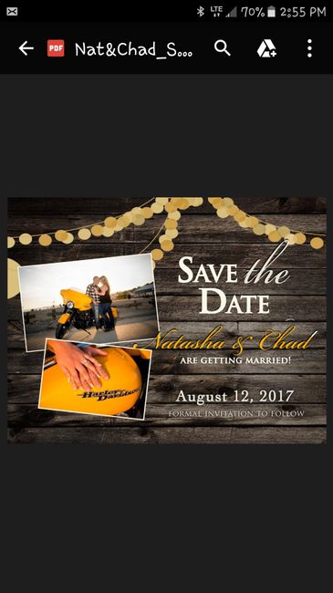 Our Save the Date Fridge Magnet !