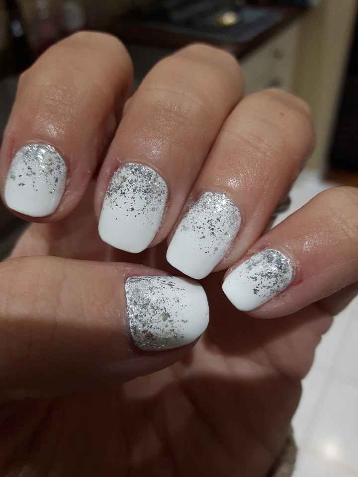 Wedding day nails...  again - 1