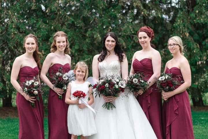 Bridesmaids and flower girl