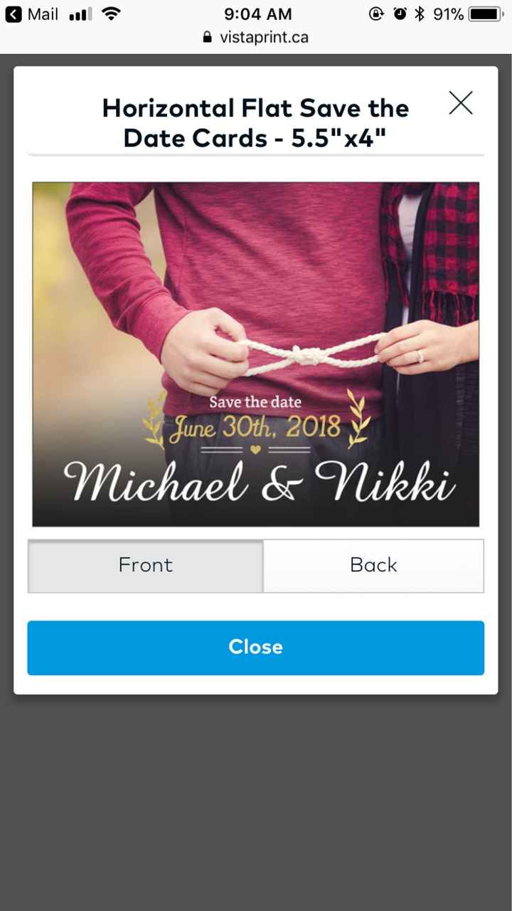 Vista Print invitations. - 1