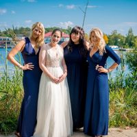 different shades of navy blue for bridesmaid dresses