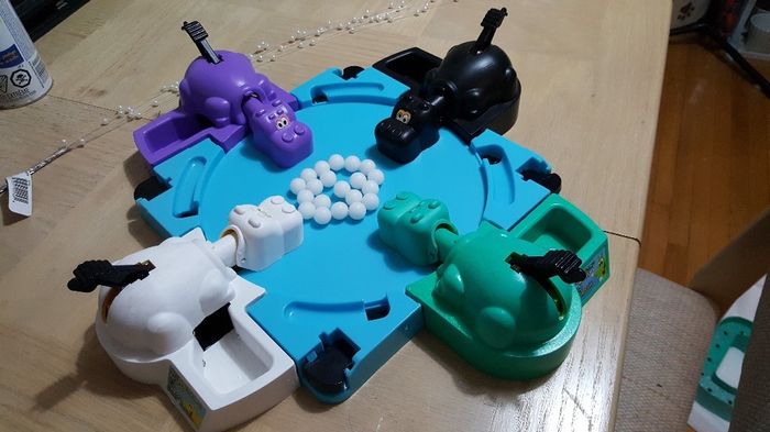 Custom Hungry Hungry Hippos Centerpiece