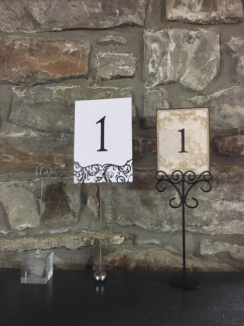 Table number holders