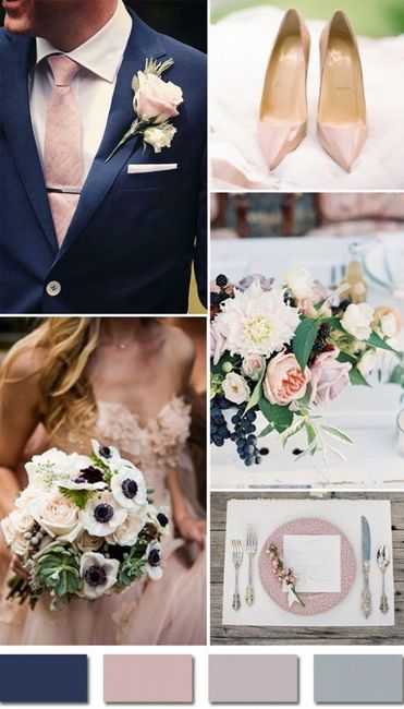 Rose Gold/Navy Colour Scheme