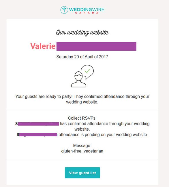 RSVP Email Example