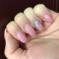 Subtle and Simple with a lil Ombre Glitter