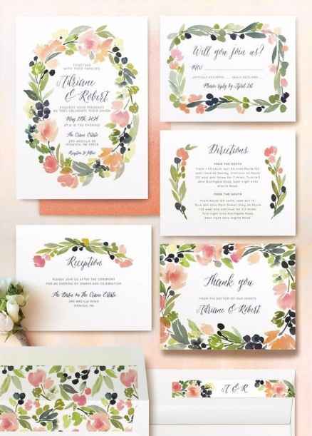 Flower power wedding invitations