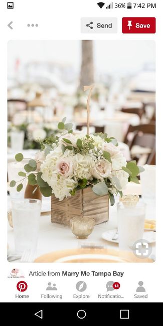What containers are you using for your centerpieces? 9