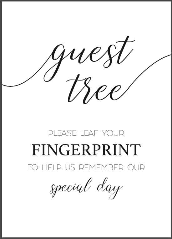 Guest sign