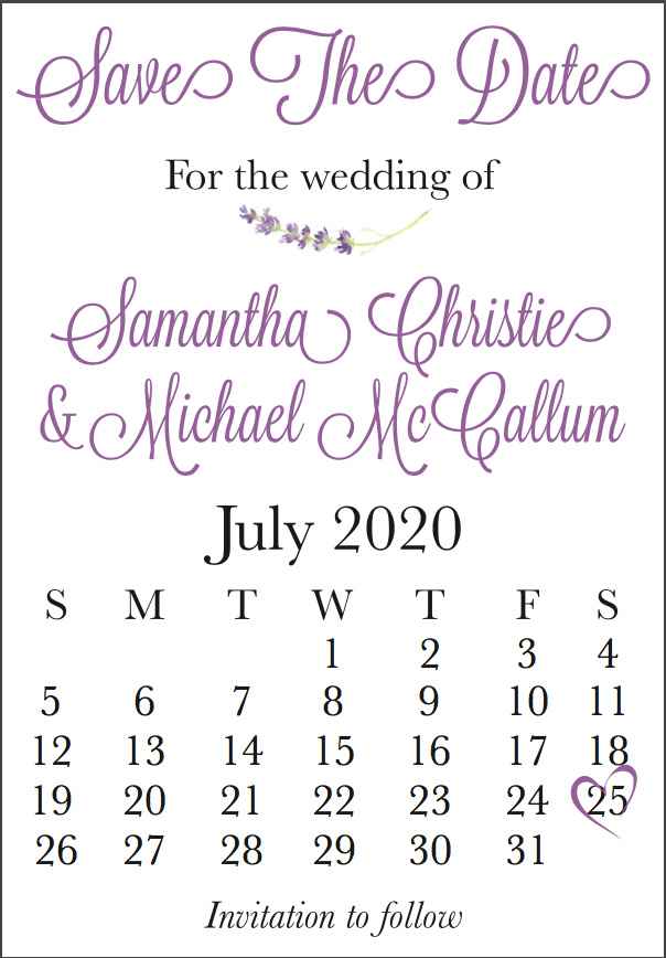 Save the date