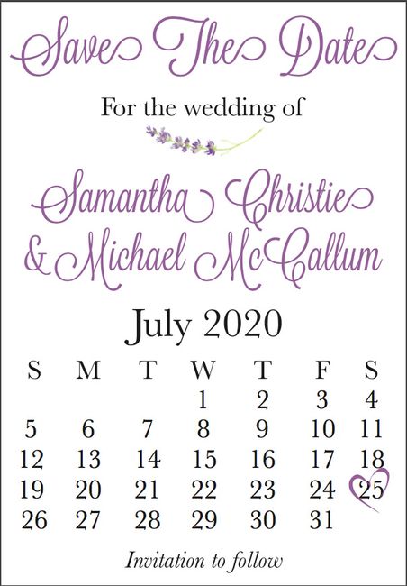 Wedding invite/save the date. 6
