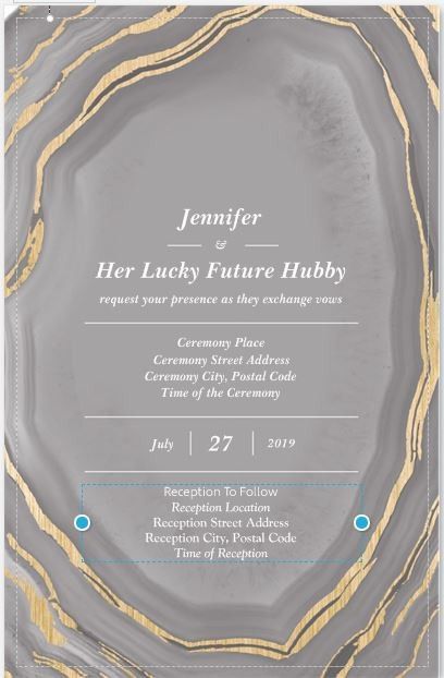 Invitation help - Ceremony and Reception on same card 1
