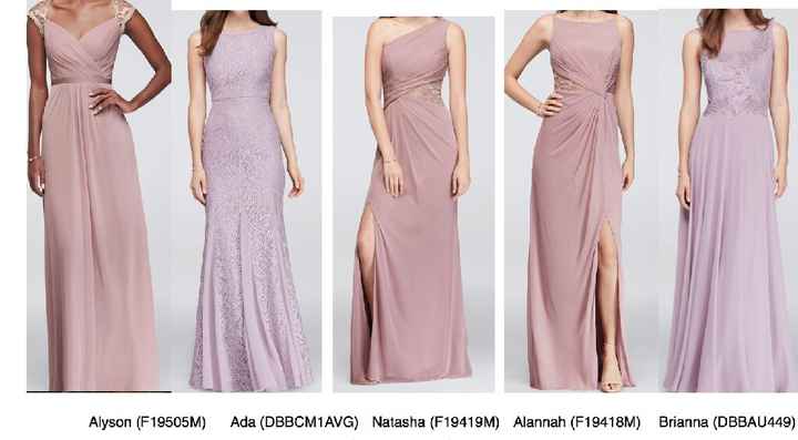 Bridesmaids with different dresses: YES or NO? - 1