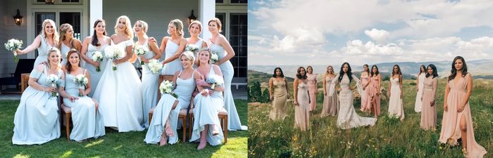 Matching vs Mismatched Wedding Party Attire 1