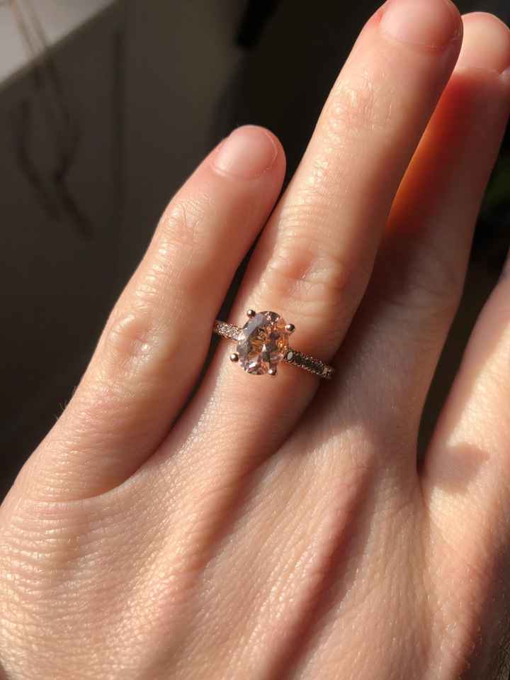 Pink Morganite with a Conflict-Free Diamond Band in Rose Gold