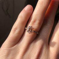 Pink Morganite with a Conflict-Free Diamond Band in Rose Gold
