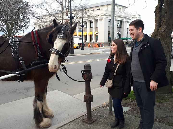 This photo is seconds before he proposed!