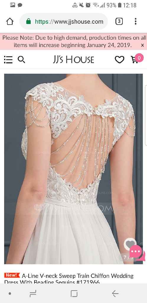 Does your wedding dress have lace, beading, or both? - 1