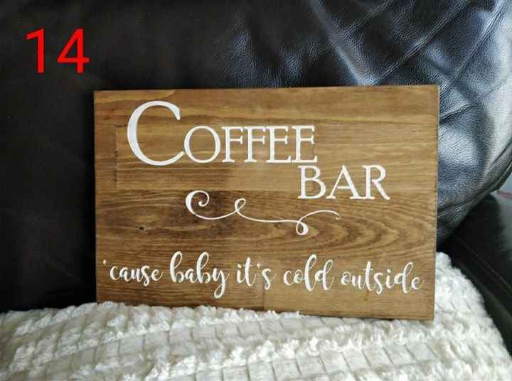 Winter wedding = coffee bar