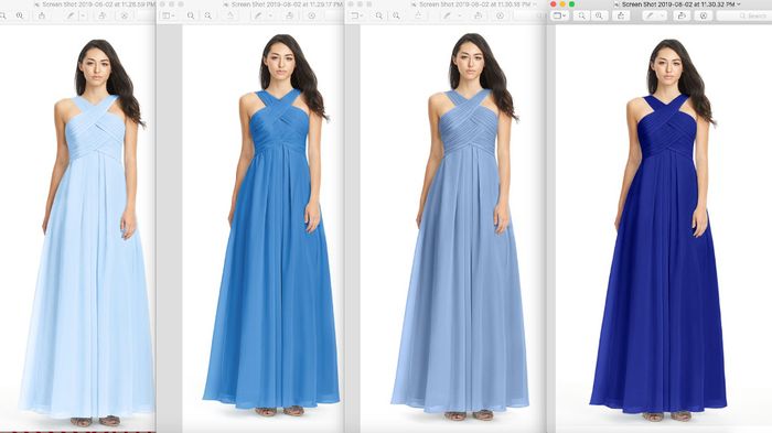 What colour are your bridesmaids wearing? 2