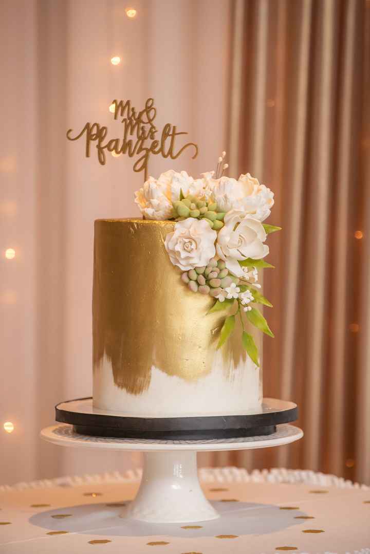 How many tiers in your wedding cake? - 1