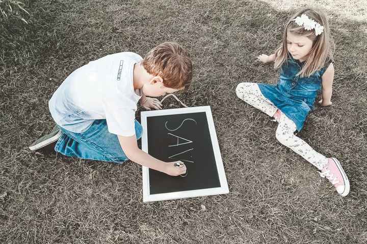 5/14 photos were these "Save the Dates". In the meting we disused them each holding a chalkboard tog