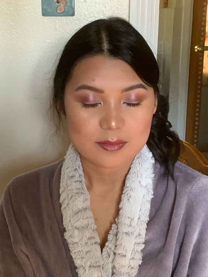 Lilac eyes makeup for Summer wedding. - 4