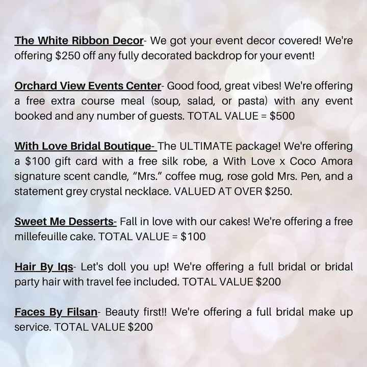 Won giveaway wedding related - 1