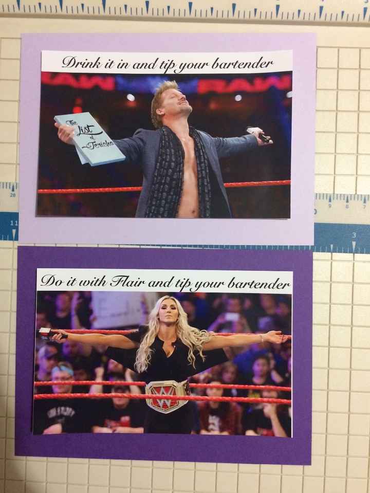 Signs for the bars