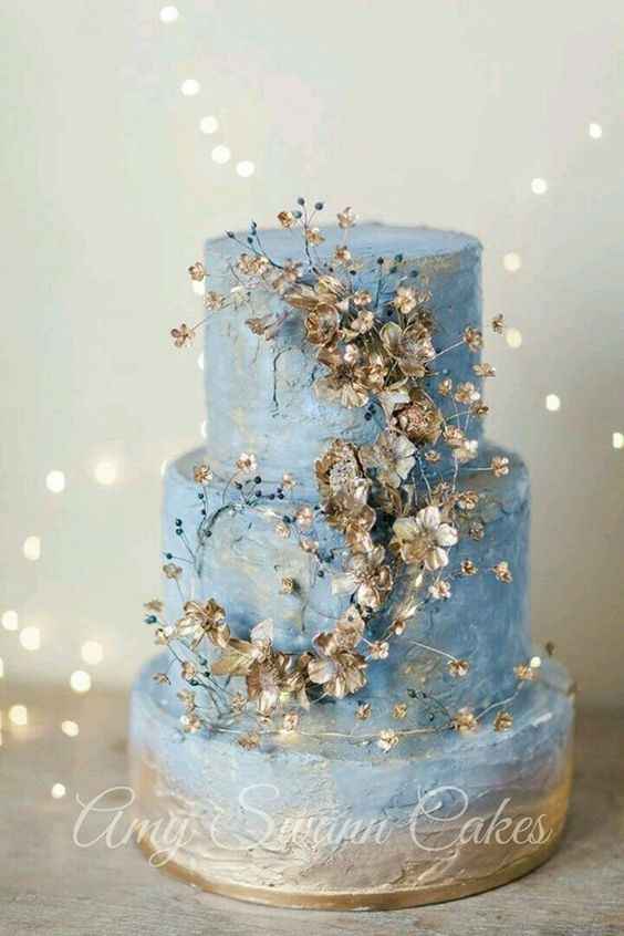 More of a light blue with a fairytale gold touch