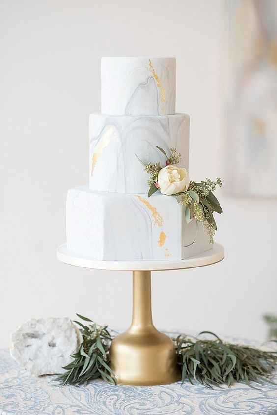 Modern Marble with pale blue and gold