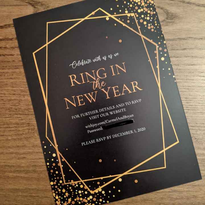 Putting info on the back of the wedding invite - 1