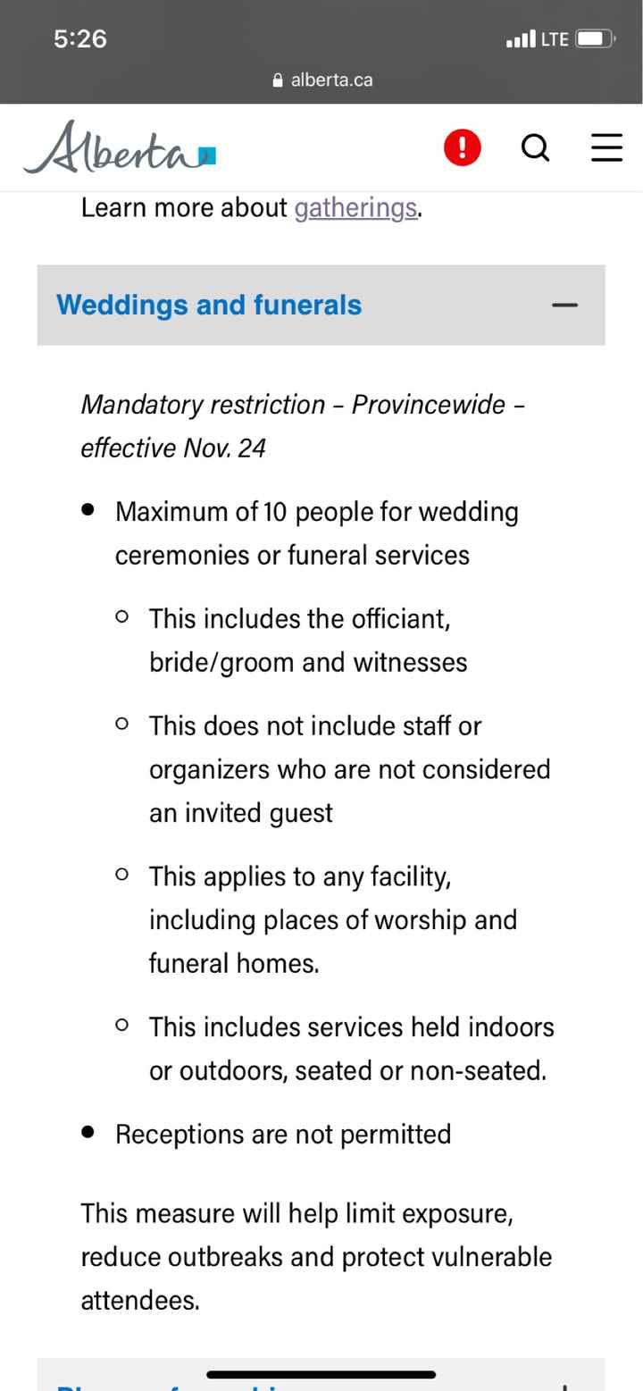 Alberta Restrictions - 1