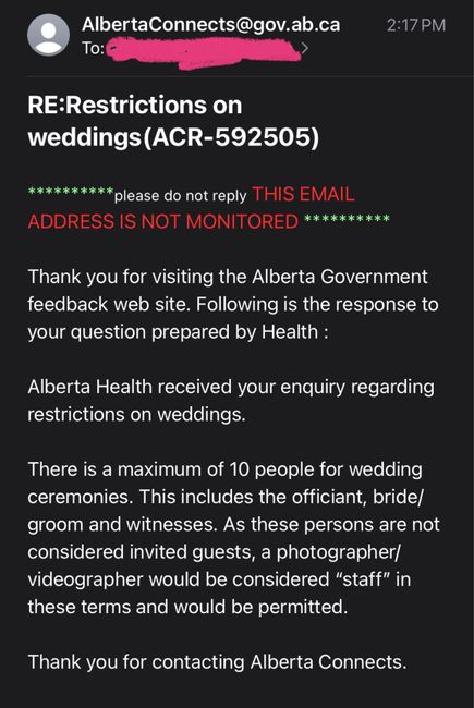 Alberta Restrictions - 1