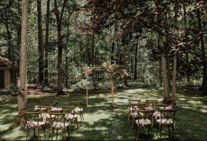 Small wedding ceremony - guests set up - 2