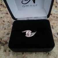 My ring :) Rose gold & white gold floating diamond (tension set) designed by Claude Thibaudeau, a Mo