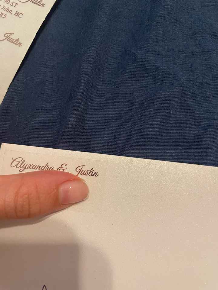Invitation Envelopes  - labels, tacky? - 3