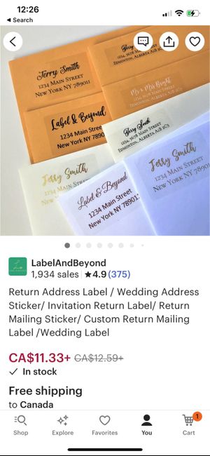 Invitation Envelopes  - labels, tacky? 4