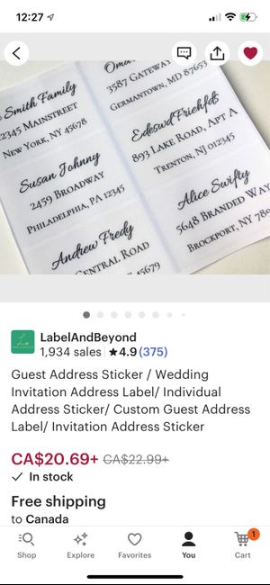 Invitation Envelopes  - labels, tacky? 5