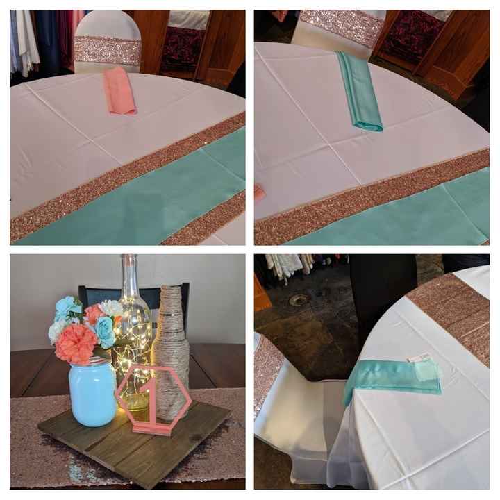 Center piece and table linens - 1
