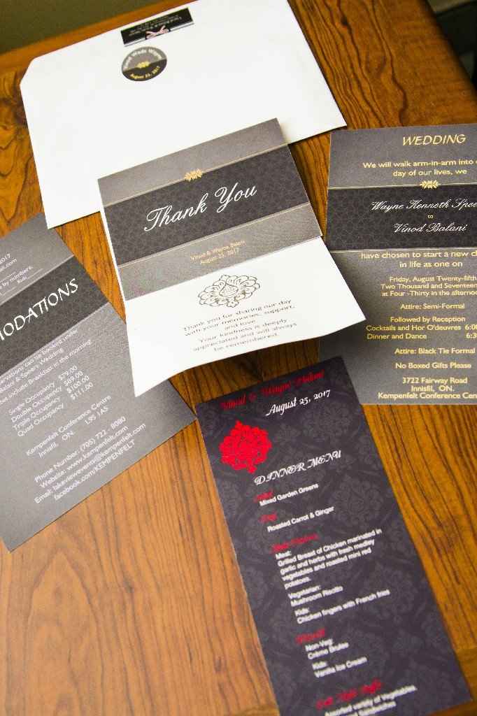 Gold letters printing invitation - 1