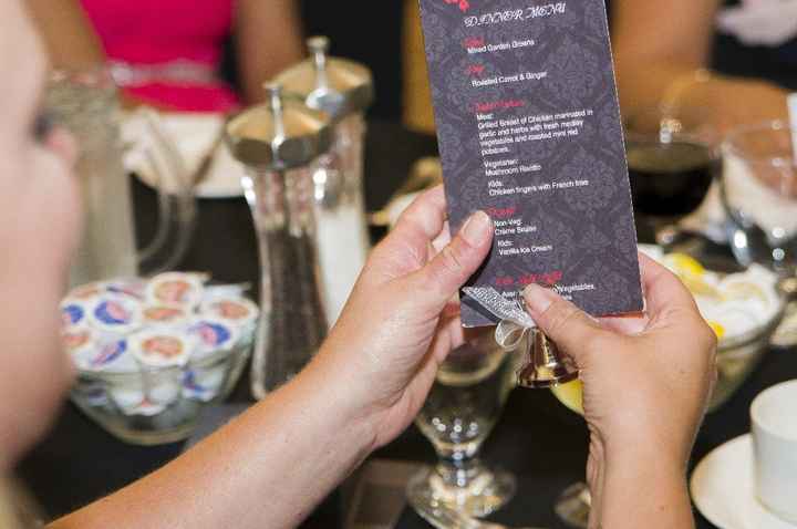 Menu Selections on Place Cards - 1