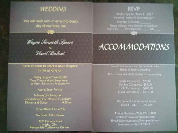 Invitations + reserved seating options - 1