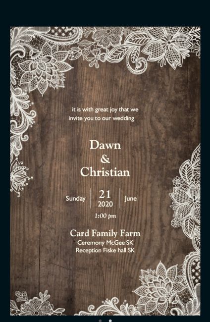 Wording on invites 1