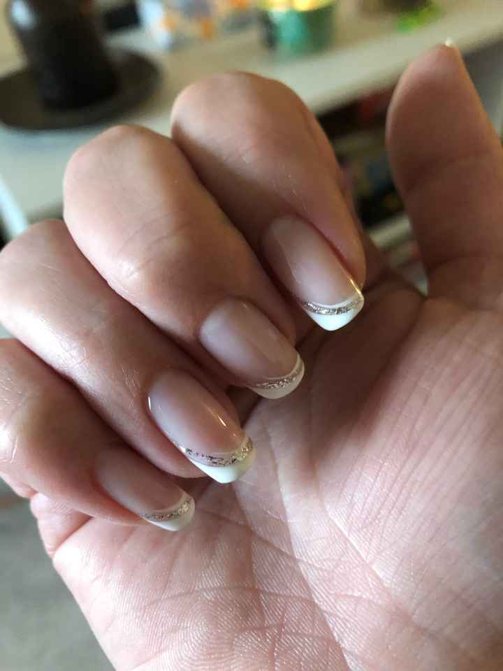 Wedding day nails...  again - 1