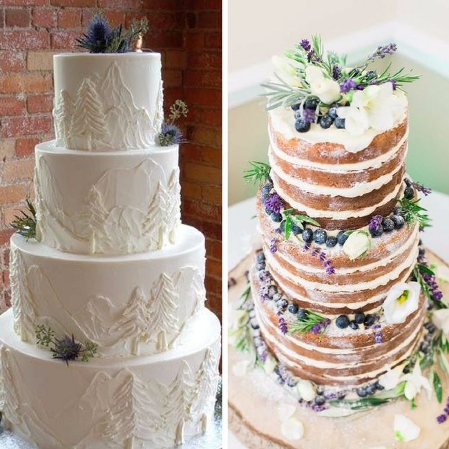 Icy wedding cake or naked cake?