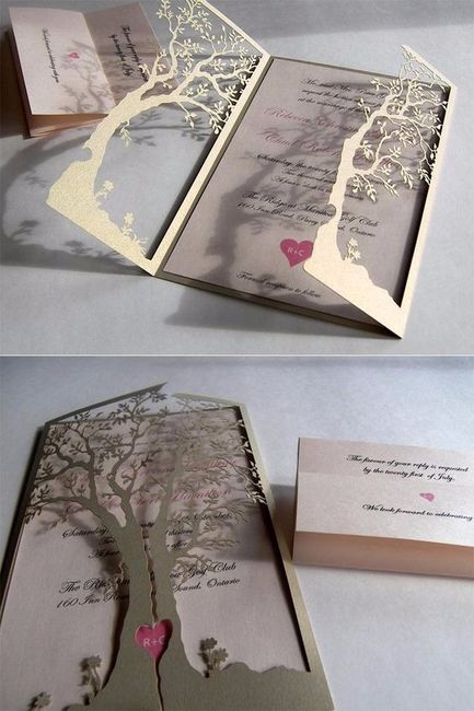 Tree Wedding Pocket Invite
