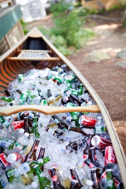 Boat filled with ice